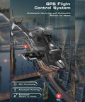 Indoor RC Copter For Adults With GPS 2.4GHz 9CH Flybarless Stability 6G And 3D Stunt Modes Dope LED Lights, GPS control shown