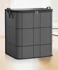 Oversized 160L Storage Bag Organizer Waterproof Non Woven With Double Zippers And Reinforced Handles For Moving Supplies Traveling Clothes And Blankets Gray