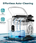 Beast Portable Ice Maker For Home Kitchen Camping And RV With Carry Handle showing auto-cleaning feature