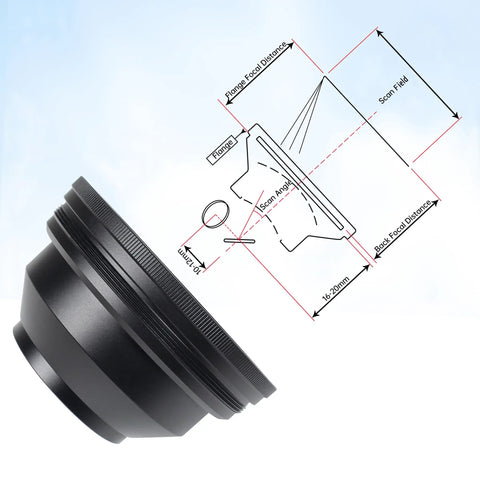 F Theta Lens 300x300mm 420mm Focal Length Fiber Laser Scan Lens M85x1 Thread For 1064nm Galvo System Engraving Machine
