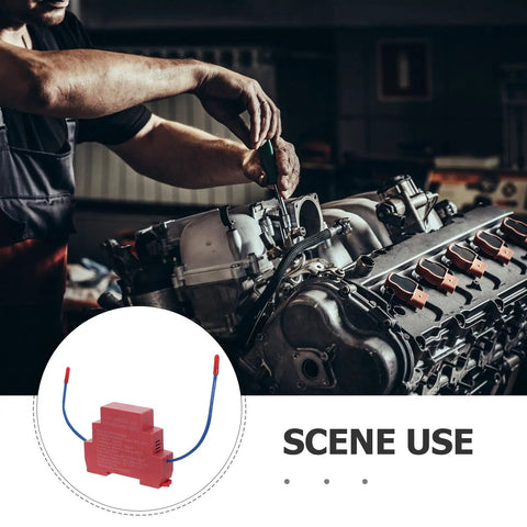 Keep Your Ride Sweet And Secure With This Self Activating Auto Fire Extinguisher Sticker Under The Hood Rapid Heat Detector Compact Fire Suppression Patch For Weekend Warriors shown being installed on an engine.
