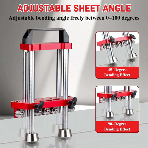 Two Station Edge Bender for Sheet Metal Roller and Roof Projects, heavy duty pro grade, adjustable bending up to 100 degrees.