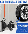 Heavy Duty Shipping Container Wheels With 8x6.5 Lug Kit For Trailer Axles showing load-bearing capacity of 8000 lbs.