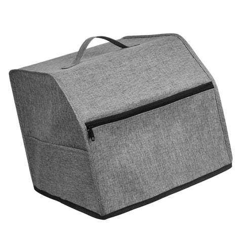 Oxford Cloth Sewing Machine Cover With Accessory Pouch, Dustproof Protector for Serger and Standard Sewing Machines, grey fabric