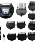 Powerful At Home Haircut Kit With 6500 RPM Electric Clippers USB Rechargeable Grooming Set and 8 Guide Guards