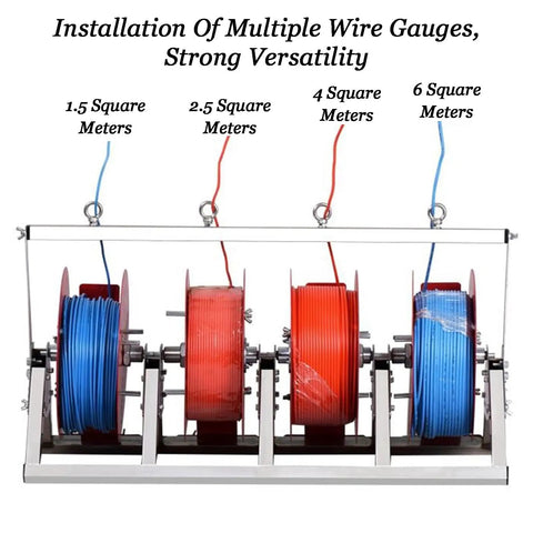 Beefy Steel Wire Spool Rack and Cable Organizer with 5 Rod Dispenser for Ribbon and Electrical Supplies Adjustable Storage Solution