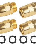 Two Pack 5/8 Inch Garden Hose Repair Kit With Aluminum Alloy Connectors Male And Female End Menders Rubber Washers Included