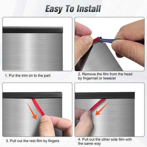 Instructions to install Sturdy 20 Foot EPDM Rubber Edge Trim In Slick Black With Tight Grip Seal for furniture and vehicles.