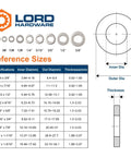 Flat Washers Size 8 7/16 Inch Outer Diameter 304 Stainless Steel SAE Heavy Duty Hardware Washers Pack of 200 diagram