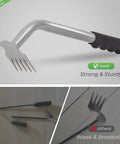 Ultra Durable Manganese Steel Weed Puller Tool With Five Tine Head For Fast Dandelion And Crabgrass Removal Beefy Build comparison image