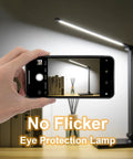 Must Have LED Desk Lamp With Touch Control and eye protection, shown illuminating a desk setup, emphasizing no flicker.