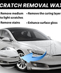 Instant Scratch Eraser Kit For Cars Light To Medium Scratches And Swirls That Vanish In Minutes showing scratch removal on car