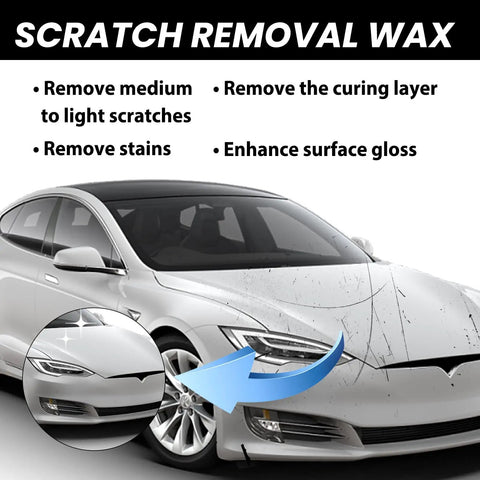 Instant Scratch Eraser Kit For Cars Light To Medium Scratches And Swirls That Vanish In Minutes showing scratch removal on car