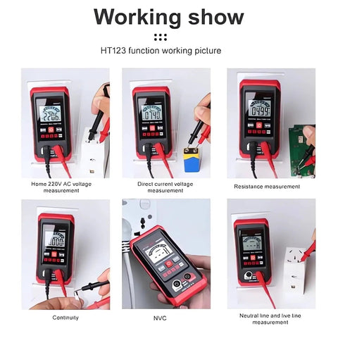Automatic Digital Multimeter With Auto Ranging And Non Contact Voltage Testing for AC DC 4000 Count Smart Meter in use