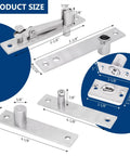 2 Pack Heavy Duty Pivot Hinge Set With Door Ball Catch For Wood Doors Stainless Steel Hidden Pivot Hinge dimensions.