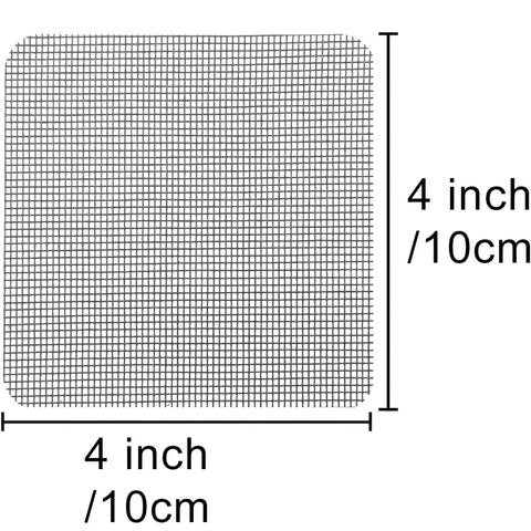 Self Adhesive Window Screen Patch Kit That Sticks Easy Fiberglass Patch Tape 4x4 inches gray heavy duty and durable