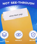 Open End Manila Envelopes 7.5 By 10.5 Inches Yellow 100 Pack With Peel And Seal Closure, thick kraft, paper inside for privacy