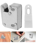 Stainless Steel Roller Catch For Wardrobe And Kitchen Cabinets, Press To Open Door Latch with Collision Protection installation