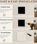 Installation guide for Heavy Duty 4 Pack 17X17 Inch Plastic Drywall Access Panel And Wall Hole Cover, showing fast steps.