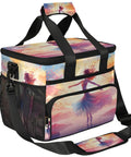 Insulated Picnic Backpack For Women And Men With Large Lunch Box featuring artistic design on portable tote style bag