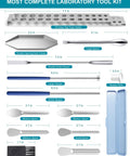 Filling Tools Kit for Home and Lab with Empty Funnel Tray Spoon Scoops Spatula and Tamper, Powder Transfer Kit for All Sizes 000 to 5