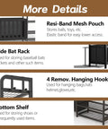 Product details for Garage Sports Equipment Organizer With Beefy Heavy Duty Ball Holder, Golf Bag Storage Rack, and more features.