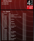 Compatibility chart for Preprogrammed 433MHz TPMS Sensor Compatible With BMW 228I 230I 320I 328I 330I Xdrive