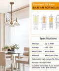 3 Light Modern Pendant Chandelier Ceiling Lamp with Glass Shade for Dining Room Kitchen Entryway Living Room Bedroom Foyer American Style Luxury Lighting Fixture