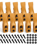 Bolt On Trenching Bucket Teeth For Skid Steers And Mini Excavators Five Eighth Inch Lip Fit With Bolts And Nuts Ten Pack