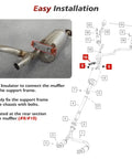 Up Your Ride This Season With A Cool Exhaust Muffler Bracket And Dual Hanger Rubber Isolator Kit Specifically Made For Ram 1500 Models From 2019 To 2025 Perfect Fix To Silence The Rattle, muffler bracket install diagram