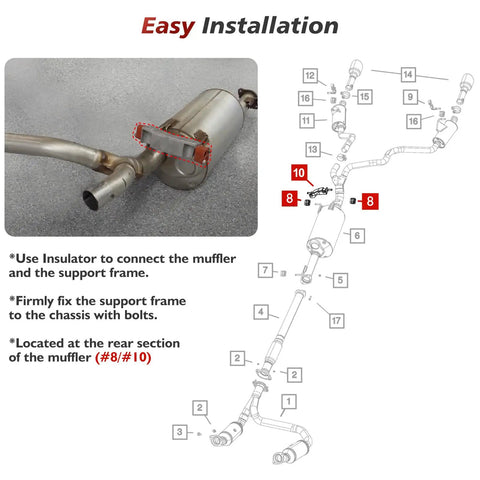 Up Your Ride This Season With A Cool Exhaust Muffler Bracket And Dual Hanger Rubber Isolator Kit Specifically Made For Ram 1500 Models From 2019 To 2025 Perfect Fix To Silence The Rattle, muffler bracket install diagram
