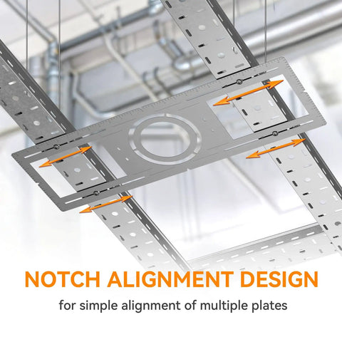 Solid Steel New Construction Mounting Plate For 4 And 6 Inch LED Recessed Lights Rough In Wafer Bracket Smooth Round Hole Quick Ceiling Install Dependable Build Straightforward Setup No Sweat Heavy Duty Pack For Any Home Project