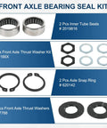 Ford Front Dana 50/60 Axle Seal Kit With Outer Dust Seal Inner Tube Seal Needle Bearing Snap Ring And Thrust Washer Set