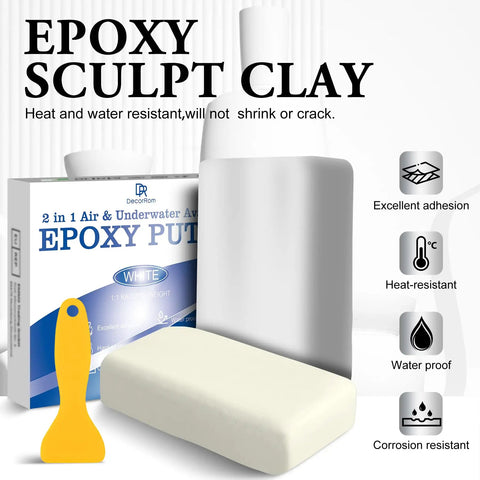 Two Part Epoxy Putty For Underwater And Above Water Repairs Pro Grade Pool Leak Sealer And Crack Filler For Metal Concrete Plastic Ceramics Quick Set High Strength Versatile Plumbers Putty White