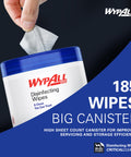 Disinfecting Wipes With Hydrogen Peroxide Cleaner Fresh Scent 5.75 X 7 Inches Pro Grade Sanitizing Wipes Canister with Hand