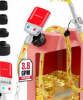 No Fuss Smart Siphon Pump 3 8 Gpm Electric Fuel Transfer with 51 Inch Hose and USB for gasoline and diesel, featuring auto stop sensor.