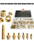 Brass Heat Insert Nut Set For Soldering And 3D Printing, Pro Grade Brass Threaded Nut Insertion Tool For 2 To 8 Mm Tips