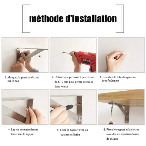 Built Like A Tank Heavy Duty Floating Shelf Brackets 2 Pack Wall Mount L Brackets Cold Rolled Steel installation steps.