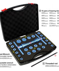 25 Piece Bicycle Bearing Press Set For Wheel And Hub Installation CNC Machined 7075 Aluminum Alloy in case with tools