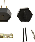 Zero Gravity Metro Series Single Cylinder Deadbolt Lock For Front Door Entrance Heavy Duty High Security Iron Black Finish