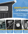 8x12 Outdoor Shed With Lean To And Triple Doors Galvanized Steel Utility Shed ventilation openings detail