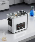 6L Stainless Steel Ultrasonic Cleaner With Digital Display And Cleaning Basket Kicks Grime Off Jewelry Watches And Tools Using Smooth 40 khz Waves to clean beakers and laboratory glassware.