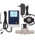 Water Flow Control Meter With LCD Display, Plug And Play, Hall Sensor Flow Meter, Three Quarter Inch Ports, Real Time Flow Rate And Totalizer