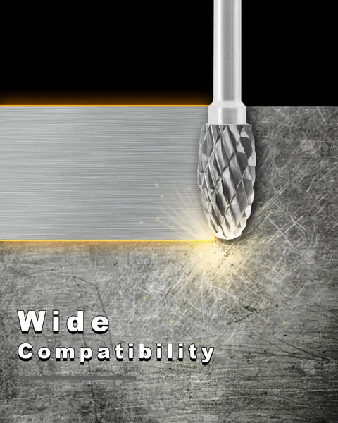 Pro Grade Tungsten Carbide Burr Set 20 Pc for rotary die grinder on metal surface optimizes wide compatibility engraving