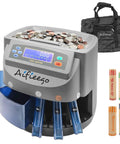 Efficient Coin Counter And Sorter Machine With 48 Coin Wrappers And Change Roller Dual Tube And Bin Smart Modes For Fast Easy Money Sorting And Counting