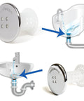 The Real Deal Drain Protector And Hair Catcher Combo For Bathtubs And Sinks Chrome finish, efficient design for bathtubs and sinks.