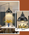 Premium Plug In Pendant Light With Fifteen Foot Drop Cord And Straight Up Smooth Switch for modern kitchen decor above a dining table.