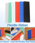 Plastic Flat Shims For Leveling 50 Pack 3mm 1/8 Inch Shims For Structural Tile And Glazing Blocks For DIY Home Improvement