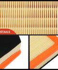 Close-up of Volvo Engine Air Filter Fits S60 S60 Cross Country S80 V60 V60 Cross Country XC60 XC70 2015-2018 Front Replacement 30748212