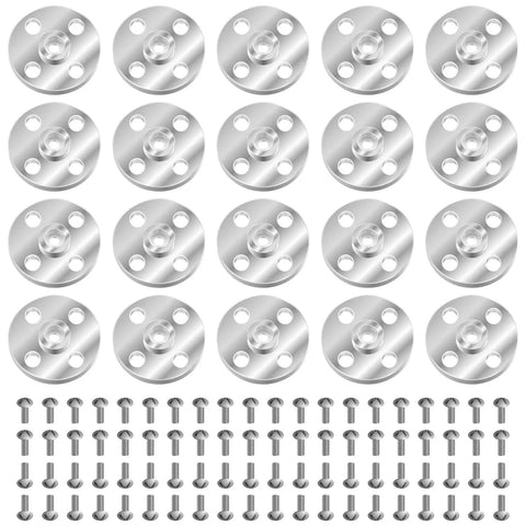Twenty Piece Aluminum Servo Horn Set 25T Silver Servo Discs For Robot Arm Claw RC Car Helicopter Compatibility With Mg945 Mg995 Mg996 Servos